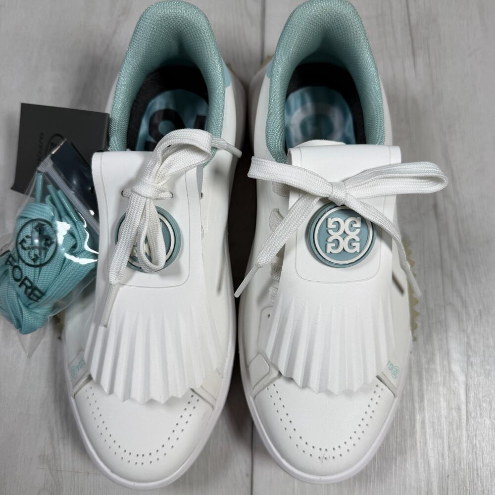 G/Fore Gfore G4 Kiltie G.112 Golf Shoes Women’s 5.5 Sea Glass Blue White - Picture 2 of 9